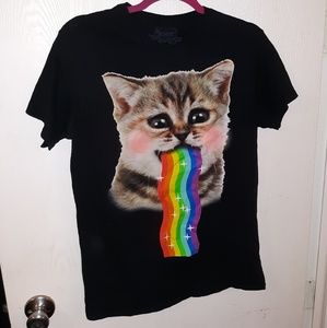 Spencer's Rainbow Cat Snapchat Filter Mens T-Shirt